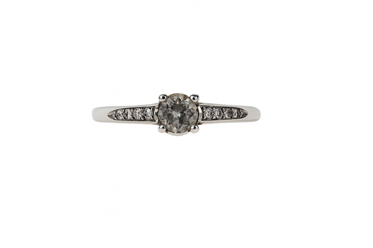 Preloved White Gold Diamond Ring 6882