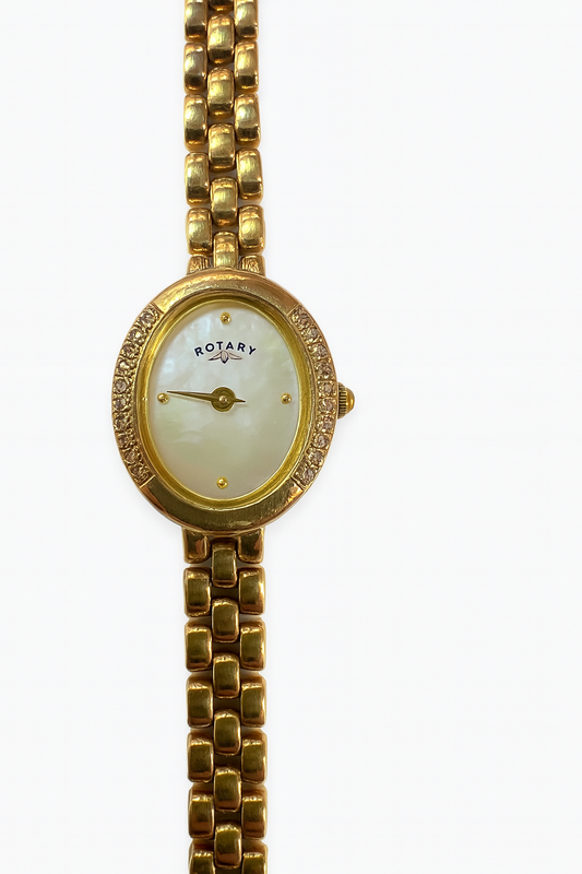 Preloved 9ct Gold and Diamond Set Rotary Watch SH9055