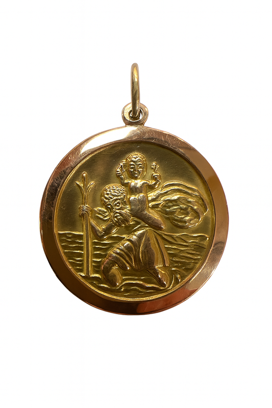 Preloved 9ct Yellow Gold St Christopher 9444
