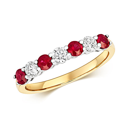 Diamond And Ruby Claw Set Eternity RD439R