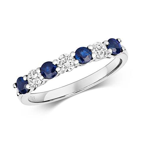 Diamond and Sapphire Claw Set Eternity RD439WS