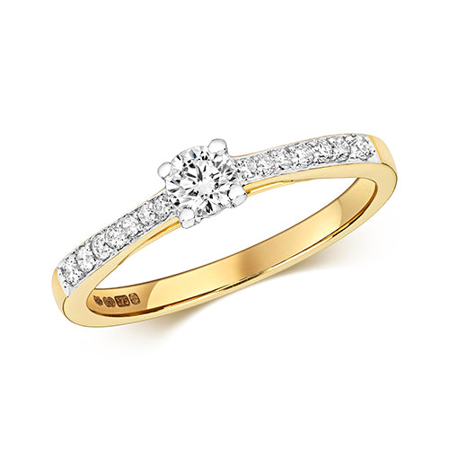 DIAMOND SOLITAIRE SET SHOULDERS RD632